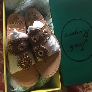 Jack Rogers sandals size 6. Style: Isla rose gold.